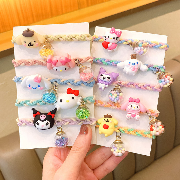 Wholesale Cute Cartoon Children's Hair Band Hair Rope Candy Color JDC-HuiDi-HS001