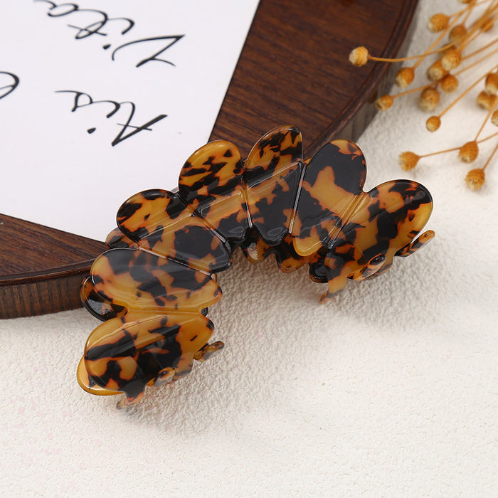 Wholesale Petal Acrylic Hair Claw Clip Large Mermaid Color