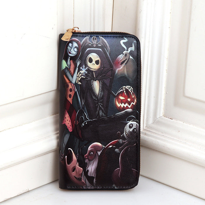 Wholesale PU Halloween Skull Children's Boys Coin Purse JDC-WT-Shengx012