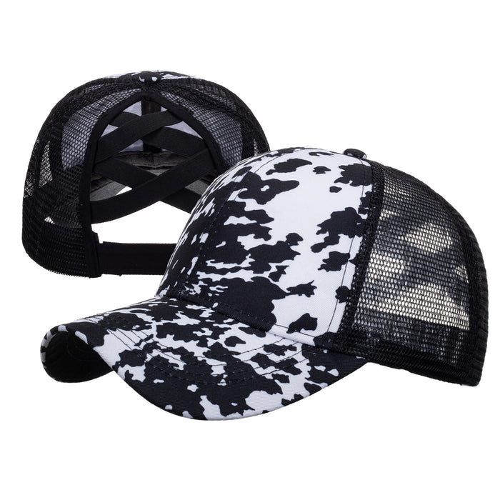 Wholesale Cotton Polyester Cross Ponytail Baseball Hats JDC-FH-ZhongMei001