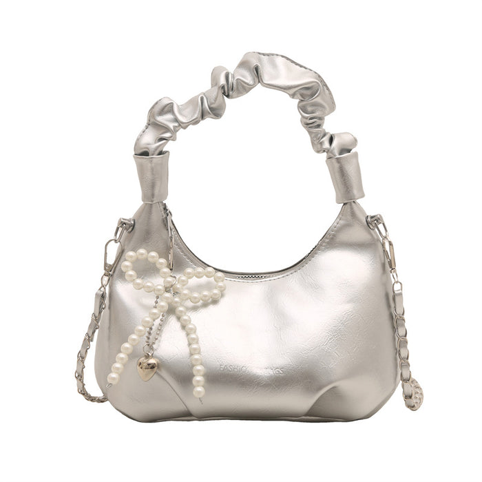Wholesale Chain crossbody bag, new crossbody handle, fashionable and pleated