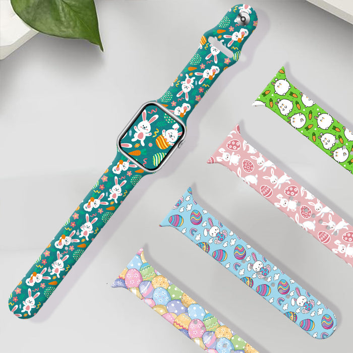 Wholesale Printed Silicone Watch Strap Wristband JDC-WD-NuoQi042