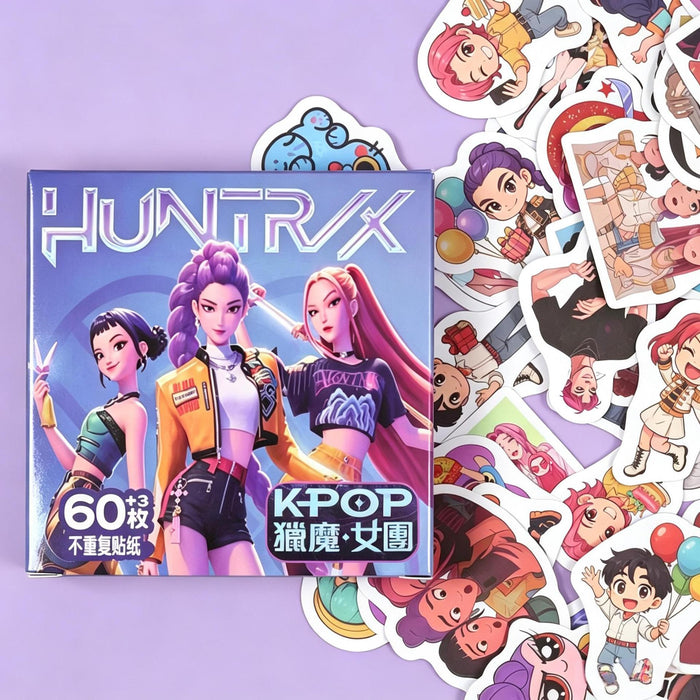 Wholesale 63 Sheet K Pop Sticker Gift Set Cute Cartoon DIY Craft Supply For Journaling