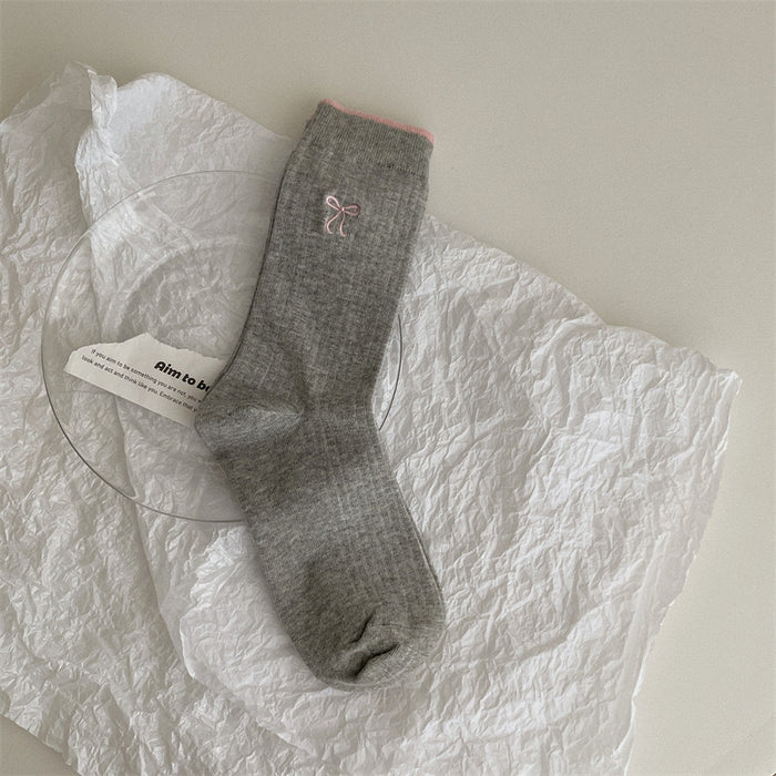 Wholesale Exquisite contrasting ribbed mouth, comfortable and simple, solid color cotton midsole