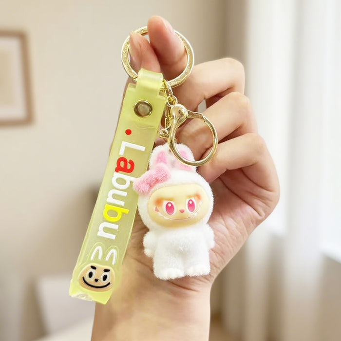 Wholesale Macaron-colored flocking keychain pendant