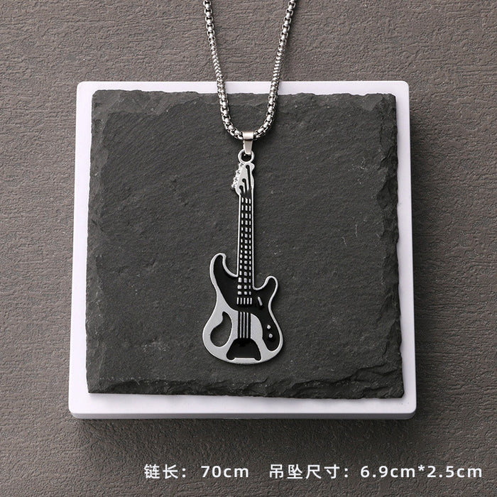Wholesale Guitar necklace, personalized necklace accessory, sweater chain pendant accessory