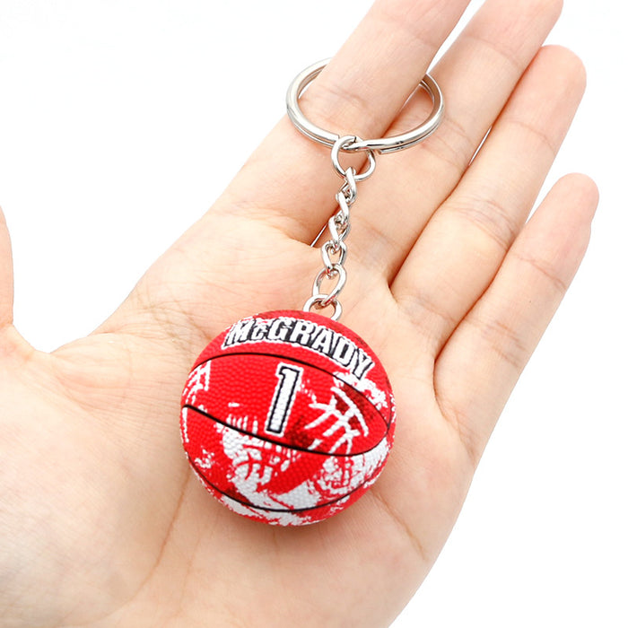 Wholesale PVC Letter Basketball Keychain JDC-KC-QLPing007