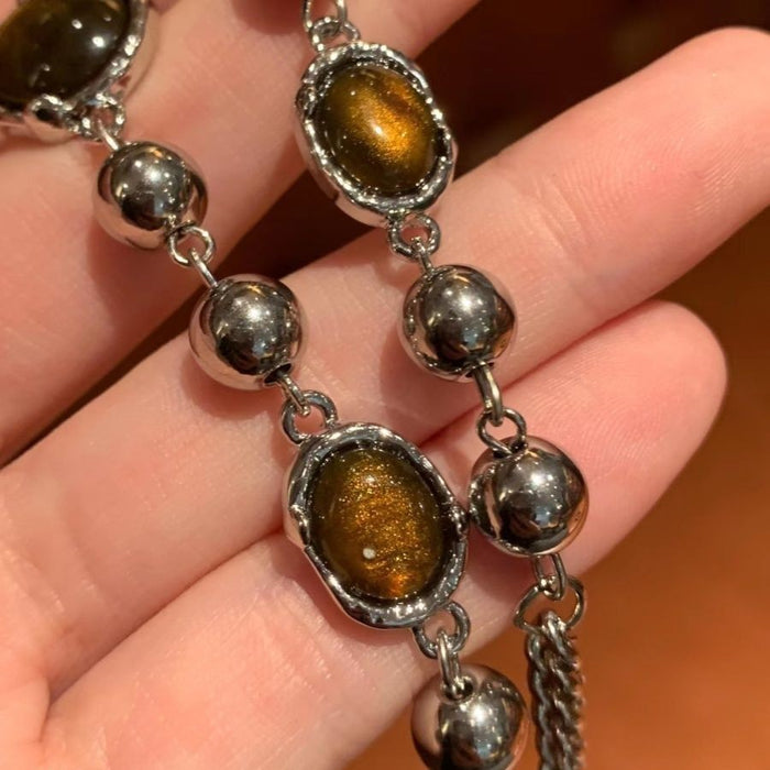 Wholesale Necklace Blue White Choker Neck Chain Spice Girl Cruciferous Clavicle Chain Summer