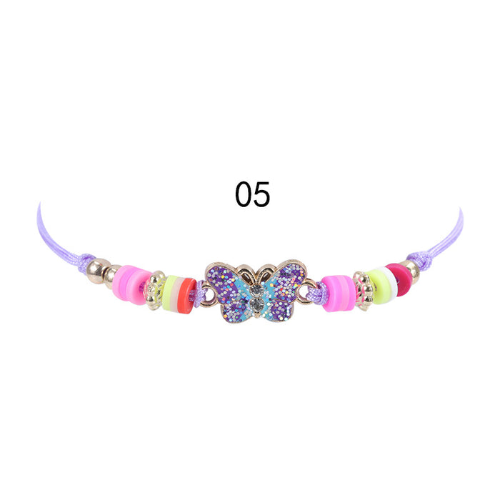 Wholesale Colorful Polymer Clay Braided Children's Bracelets JDC-BT-YiYe043