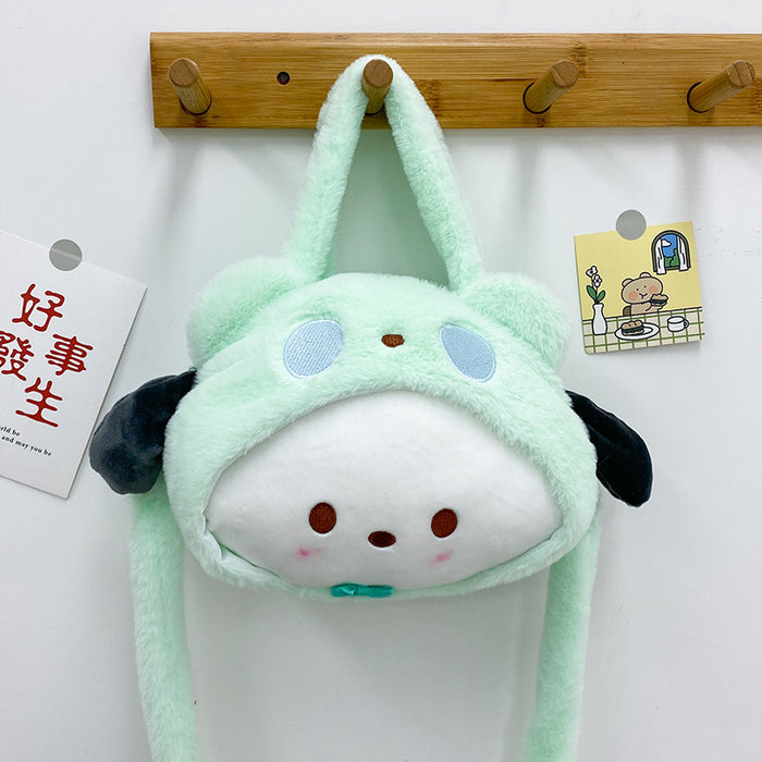 Wholesale cartoon doll bag dog plush bag frog star girl toy bag