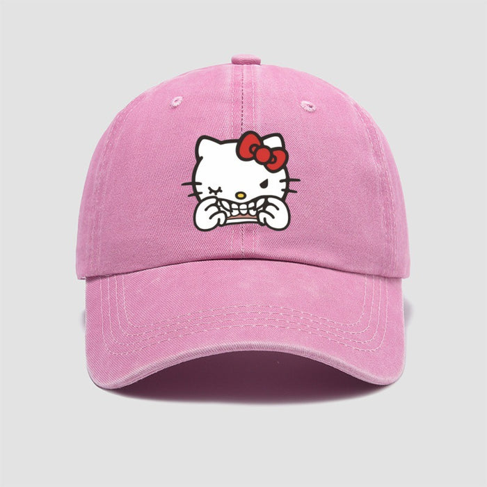 Wholesale Washed cotton printed hat for vintage baseball cap, soft top sun hat