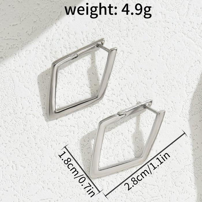 Wholesale Earrings with simple geometric quadrilateral design, earrings with niche temperament, earrings