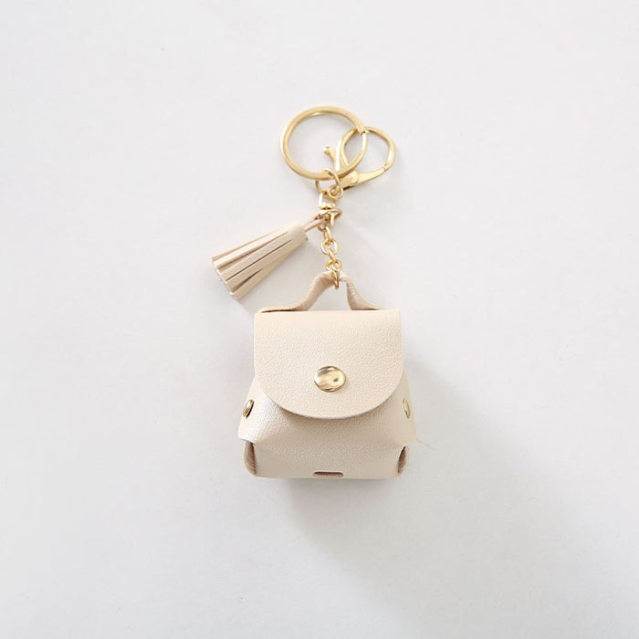 Wholesale Earphone Cover Leather Keychain JDC-KC-YueL002