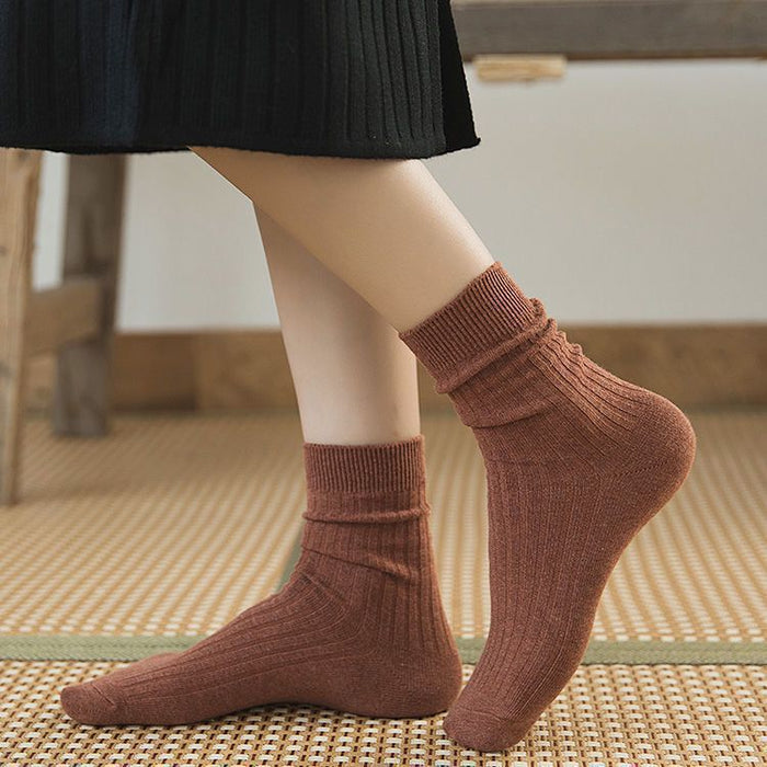 Wholesale Socks, mid tube, autumn long socks, anti odor, retro color, pile socks