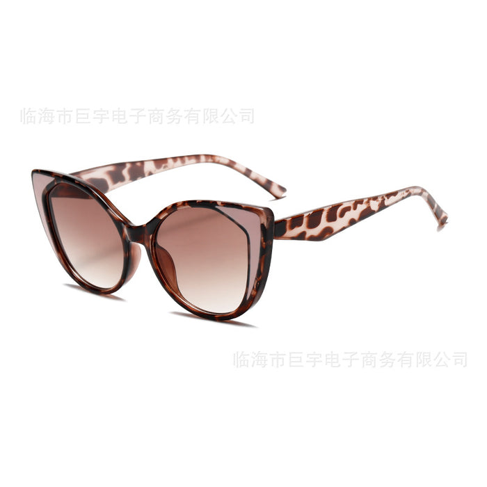 Wholesale Color block decoration square cat eye sunglasses modern retro sunglasses personality