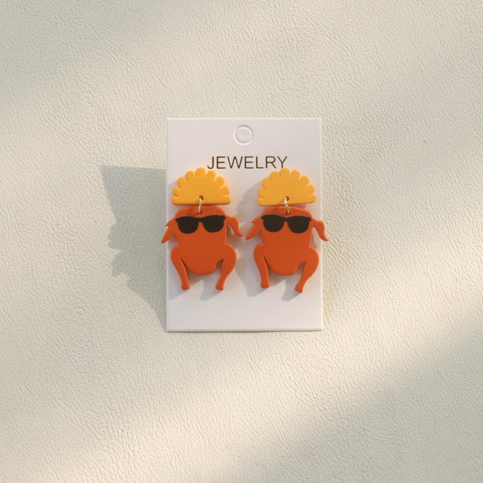 Wholesale Turkey Thanksgiving Acrylic Drop Earrings