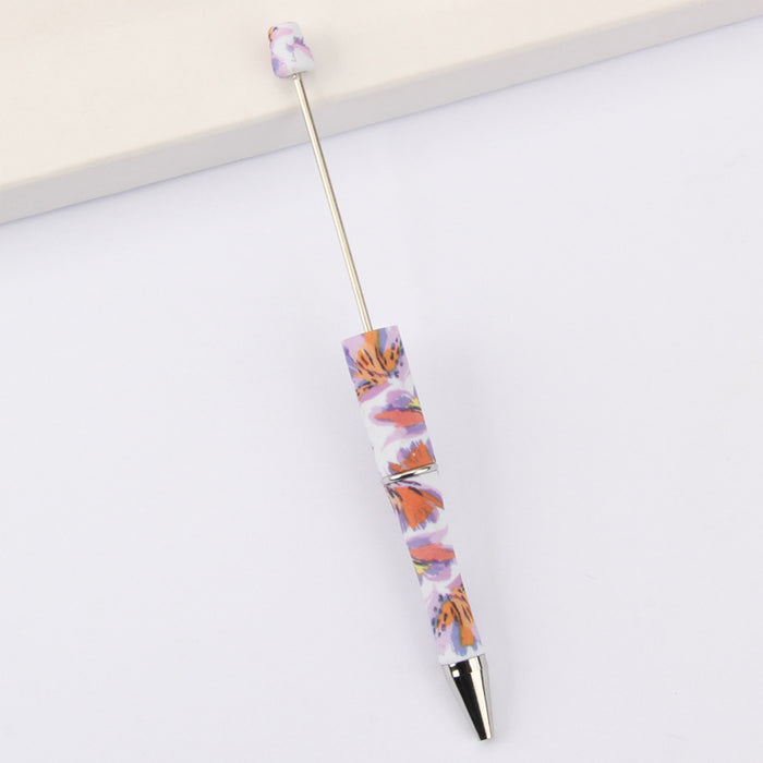 Wholesale DIY Beadable Pens  Cow Leopard Print  DIY for Beaded Plastic Pen JDC-PN-JinBN001