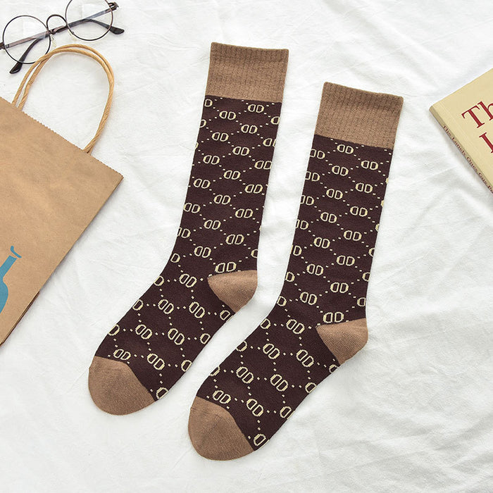 Wholesale Mid to long tube socks, stacked socks, fashionable and versatile calf socks