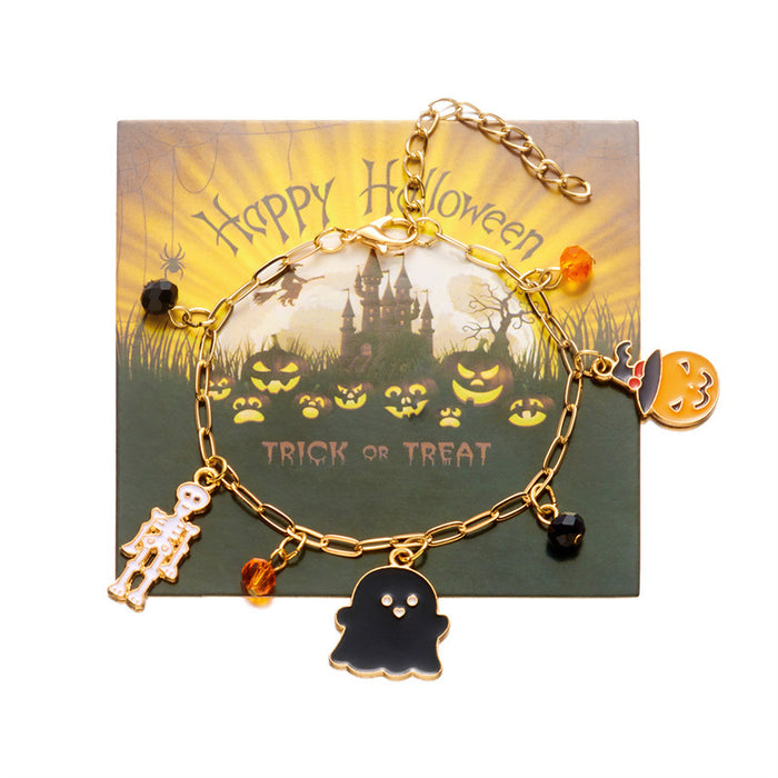 Wholesale  Party Ghost Bracelet Pumpkin Festival Alloy Pendant Bracelet