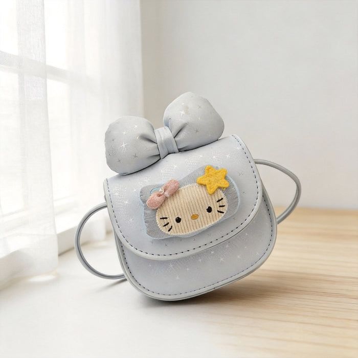 Wholesale Bow Design Pu Shoulder Crossbody Bag For Girls Cute Cartoon Fashion Accessory