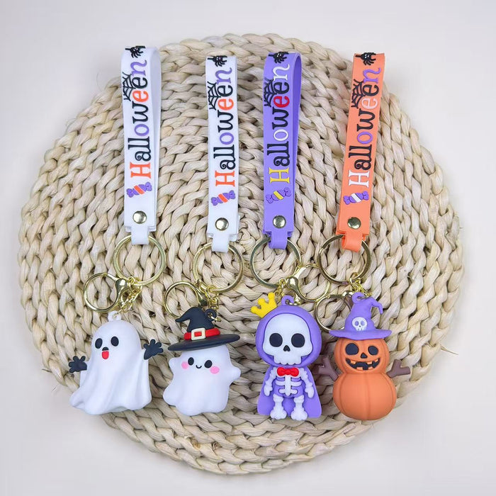 Wholesale Cartoon  Ghost Keychain Pendant PVC Bag Charm For Party Gift