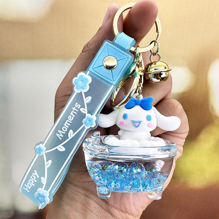 Wholesale Acrylic Cartoon Oil Quicksand Keychain JDC-KC-RunX010