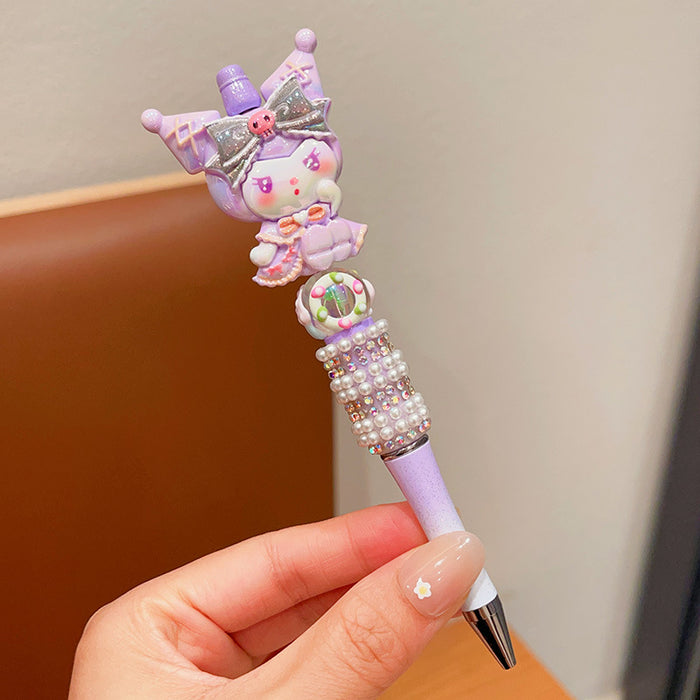 Wholesale Rhinestone Black Neutral Pen Cartoon Ballpoint Pen