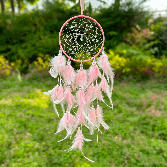 Wholesale Purple Feather Dream Catcher Pendant for Girls Bedroom Home Decor Accent MOQ≥2