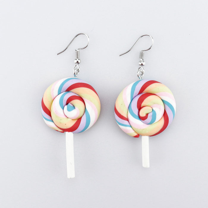 Wholesale Cartoon Clay Lollipop Earrings JDC-ES-niqing034