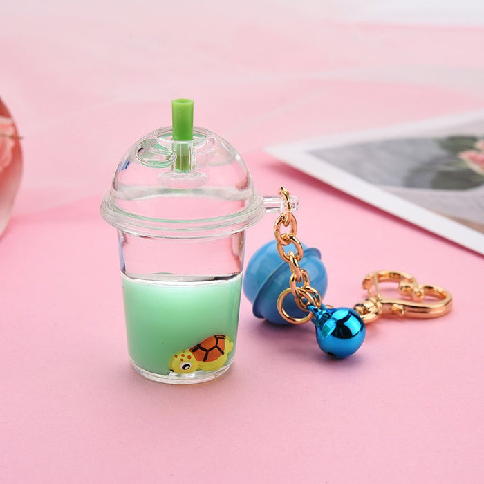 Wholesale Oil-Filled Bottle Aquarium Marine Animal Keychain