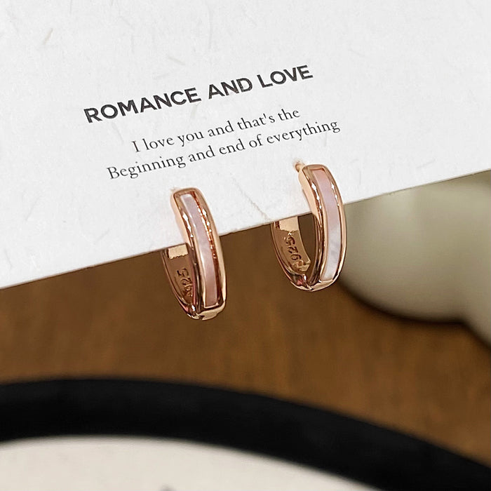 Wholesale Rose gold minimalist and elegant Hoop Earrings