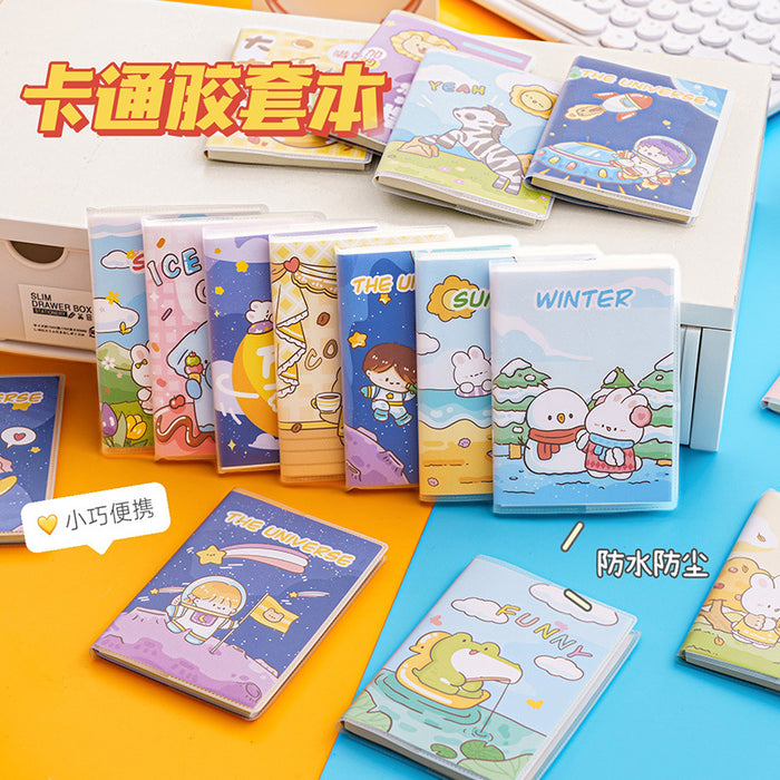 Wholesale 4pcs/set Cute Cartoon Notebooks 4-Pack 60-Page PP Cover Ideal for Office School