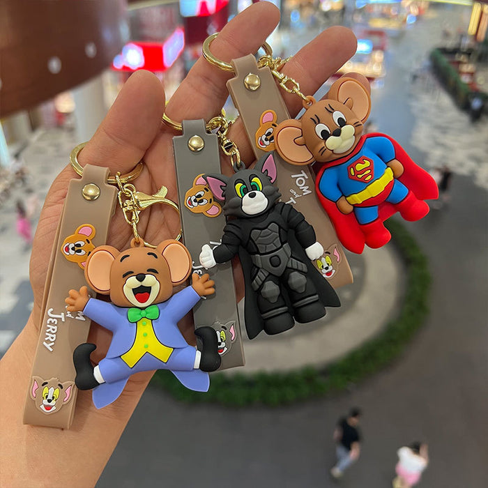 Wholesale Creative Superman Doll Keychain Pendant Car Chain School Bag Accessories Gift JDC-KC-MiaoYi001