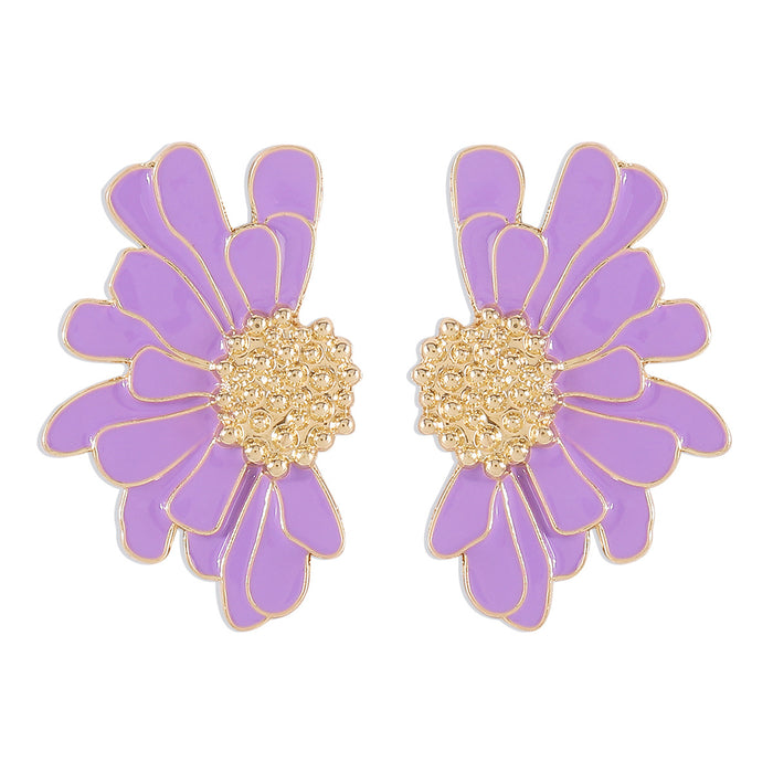 Wholesale Alloy Flower Earrings JDC-ES-QianDi022