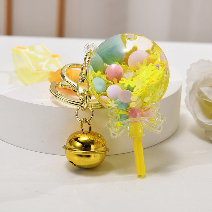 Wholesale Liquid Glitter Bottle &  Lollipop Acrylic Oil-Filled Keychain
