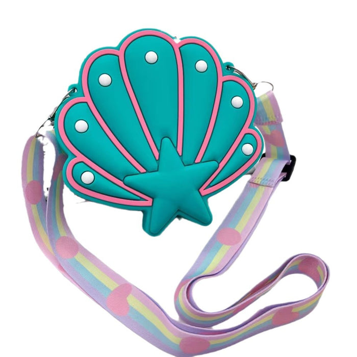 Wholesale shell silicone bag children's n coin purse shoulder diagonal bag