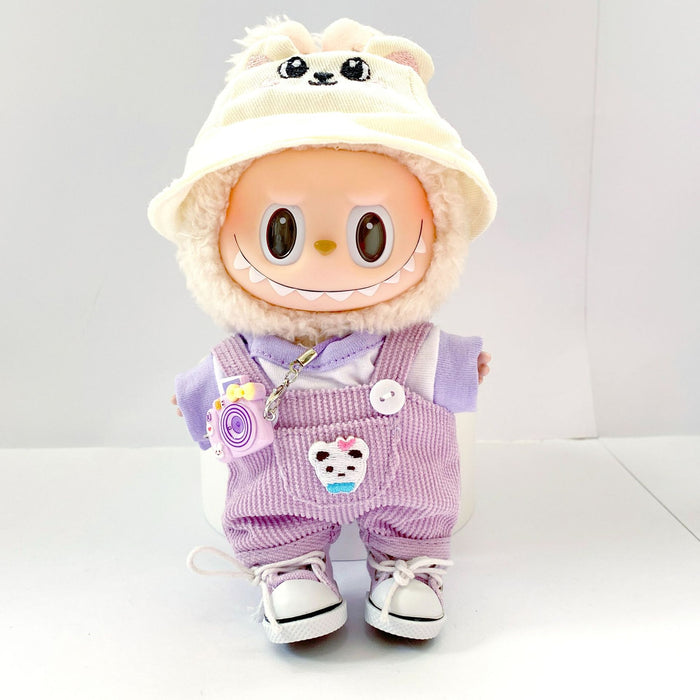 Wholesale Pendant Sitting Party Blind Box Baby Clothes Cartoon Panda Bear Overalls Set Clothes