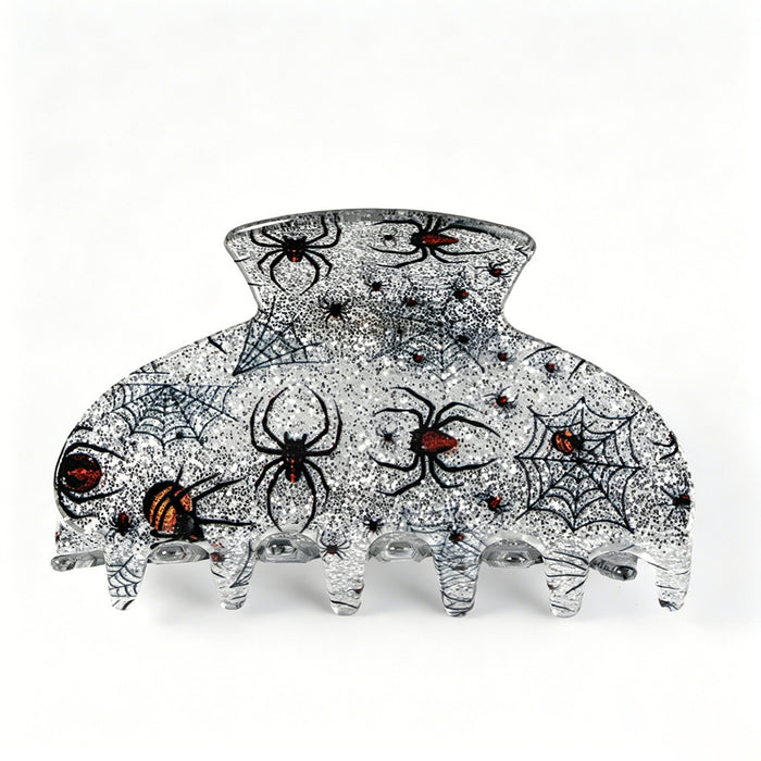 Wholesale Stylish  Shark Claw Hair Clips Ghost Pumpkin Black Cat Print Women Hair Accessory