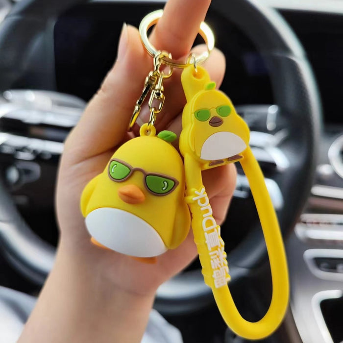 Wholesale Creative Pear Real DUCK Keychain