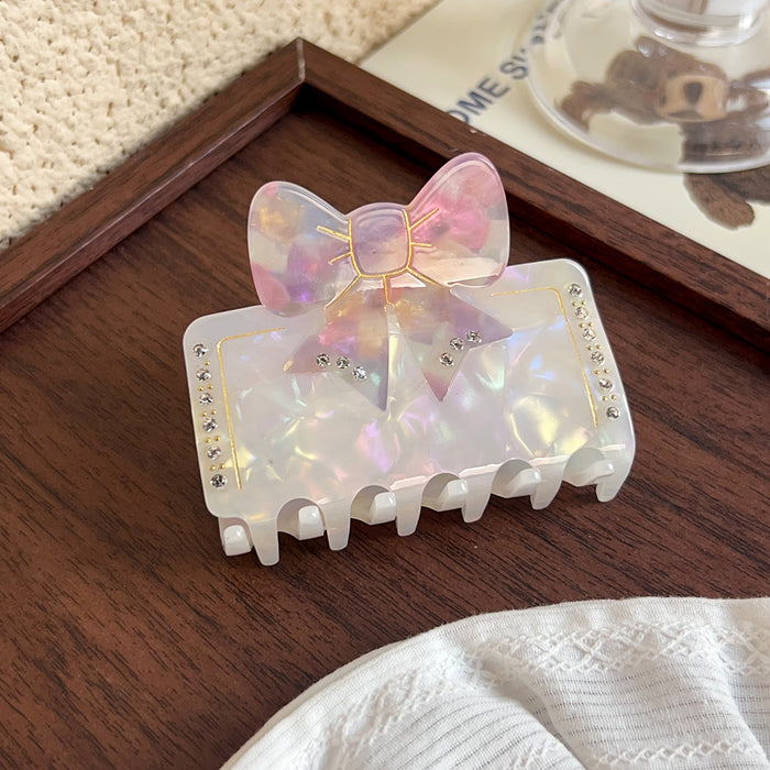 Wholesale French Style Butterfly Crystal Acetate Claw Hair Clip Medium Size for Women  Everyday Styling,  Boutique Resale Hair Accessory