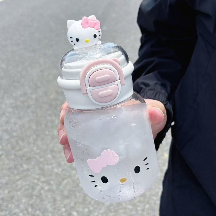Wholesale Fashion Cute Double Spout Plastic Cup Portable Dorm Drinkware For Girls