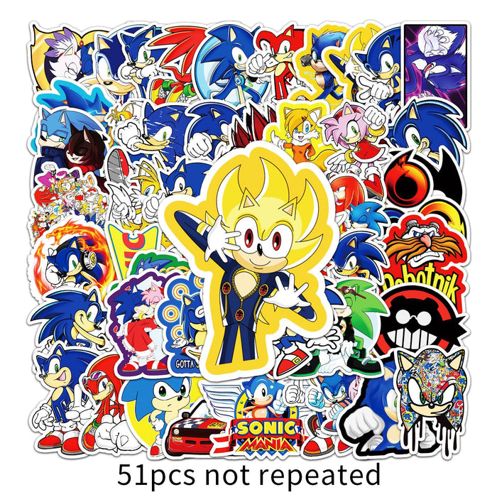 Wholesale 51pcs Cartoon anime graffiti stickers luggage car guitar scooter waterproof decorative stickers