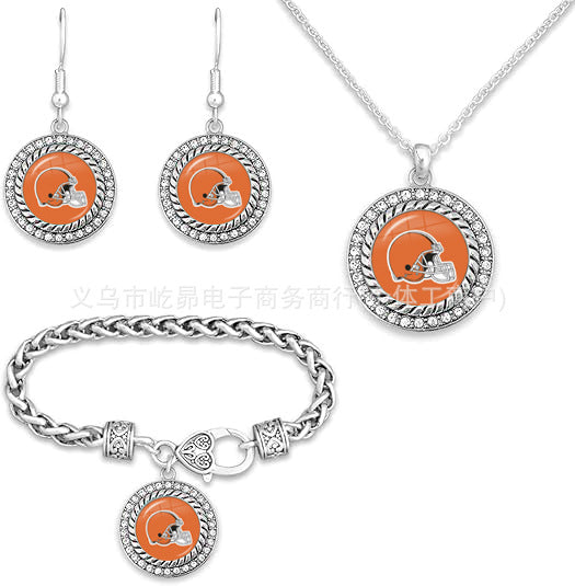 Wholesale Rugby Bracelet Necklace Earring Set