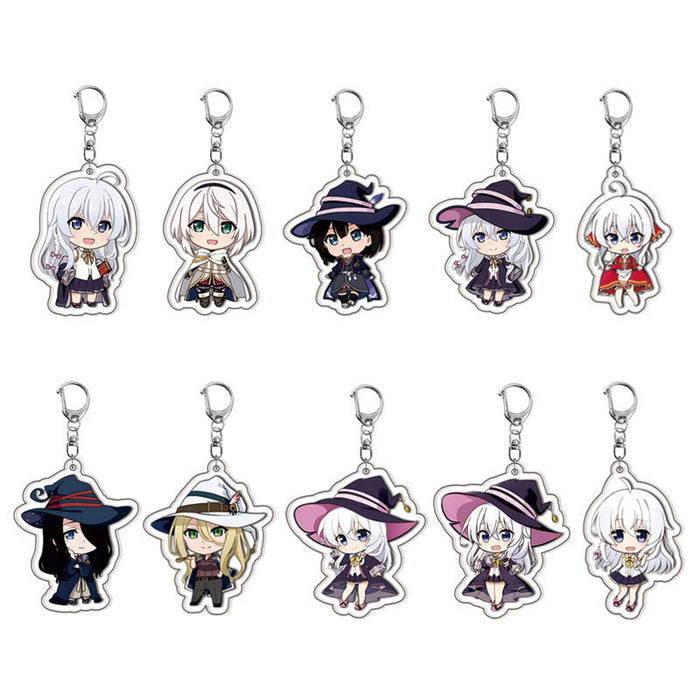 Wholesale Witch acrylic keychain animation surrounding campus creative jewelry pendant