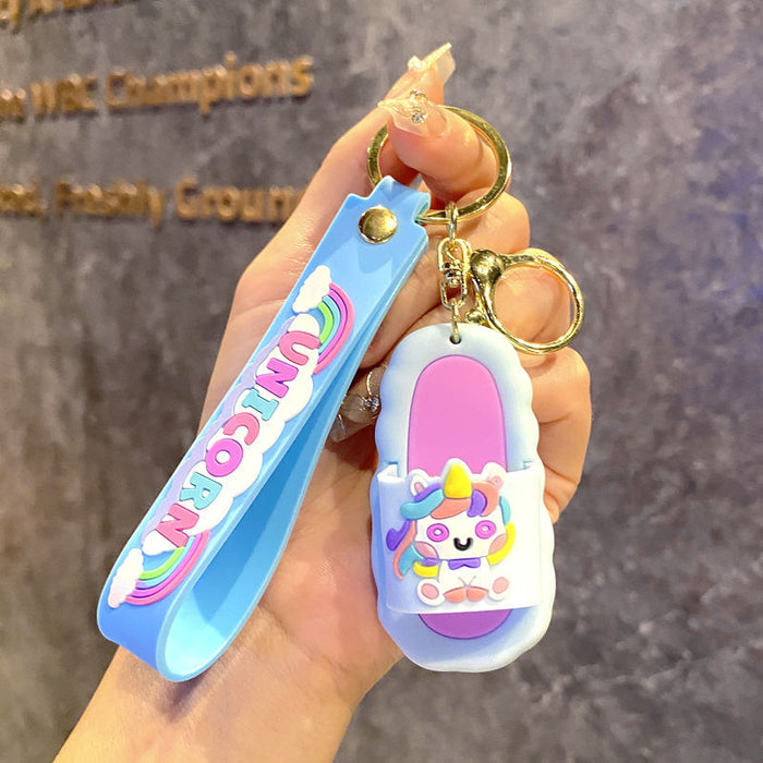 Wholesale Chic Slipper Keychain Metal Keyring Bag Charm MOQ≥2