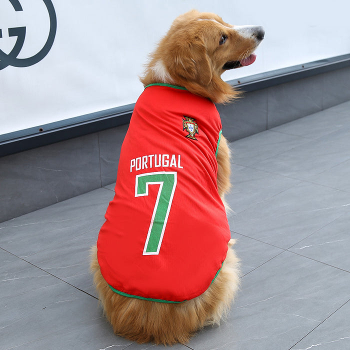 Wholesale World Cup Pet Soccer Jersey - Polyester Breathable Summer Jersey for Dogs and Cats