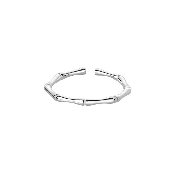Wholesale  silver-plated bamboo ring female plain ring index finger ringopen ring
