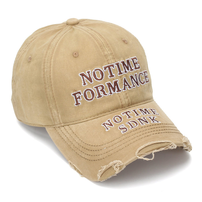 Wholesale Chic Vintage Baseball Cap with Letter Embroidery Sun Protection Unisex Summer Gift
