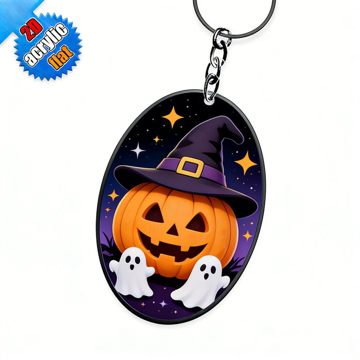 Wholesale  Pumpkin Acrylic Keychain Fashion Accessory Festival Gift MOQ≥2