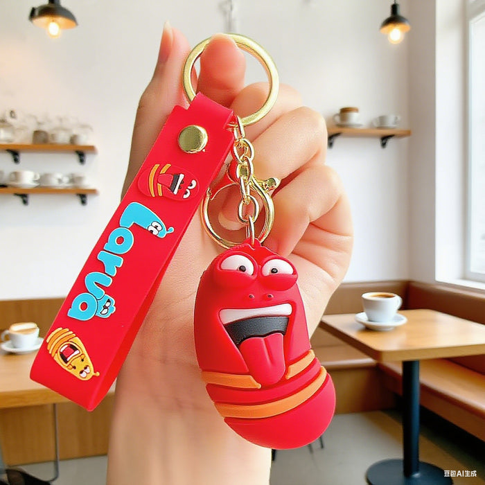 Wholesale Funny Bug Silicone Keychain Decorative Bag Charm for Car Keys Gift MOQ≥2